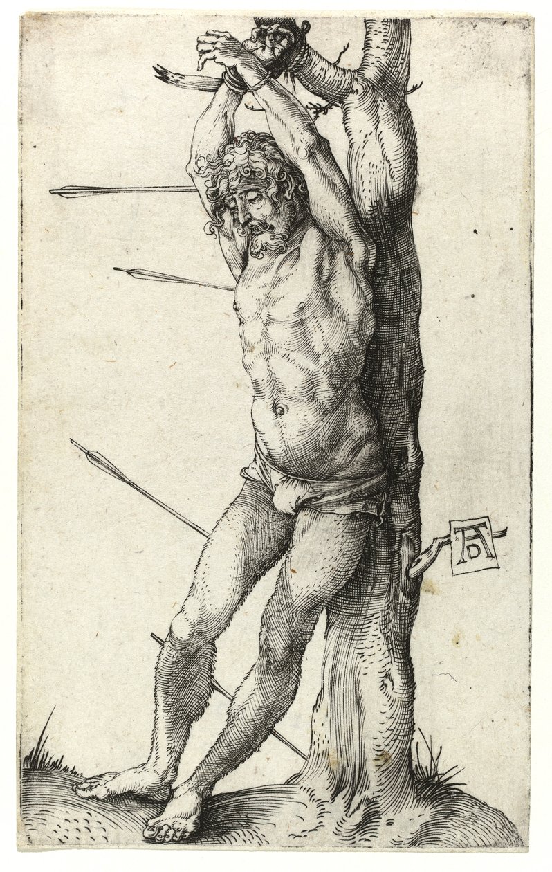 St. Sebastian bundet til treet, ca. 1501 av Albrecht Dürer