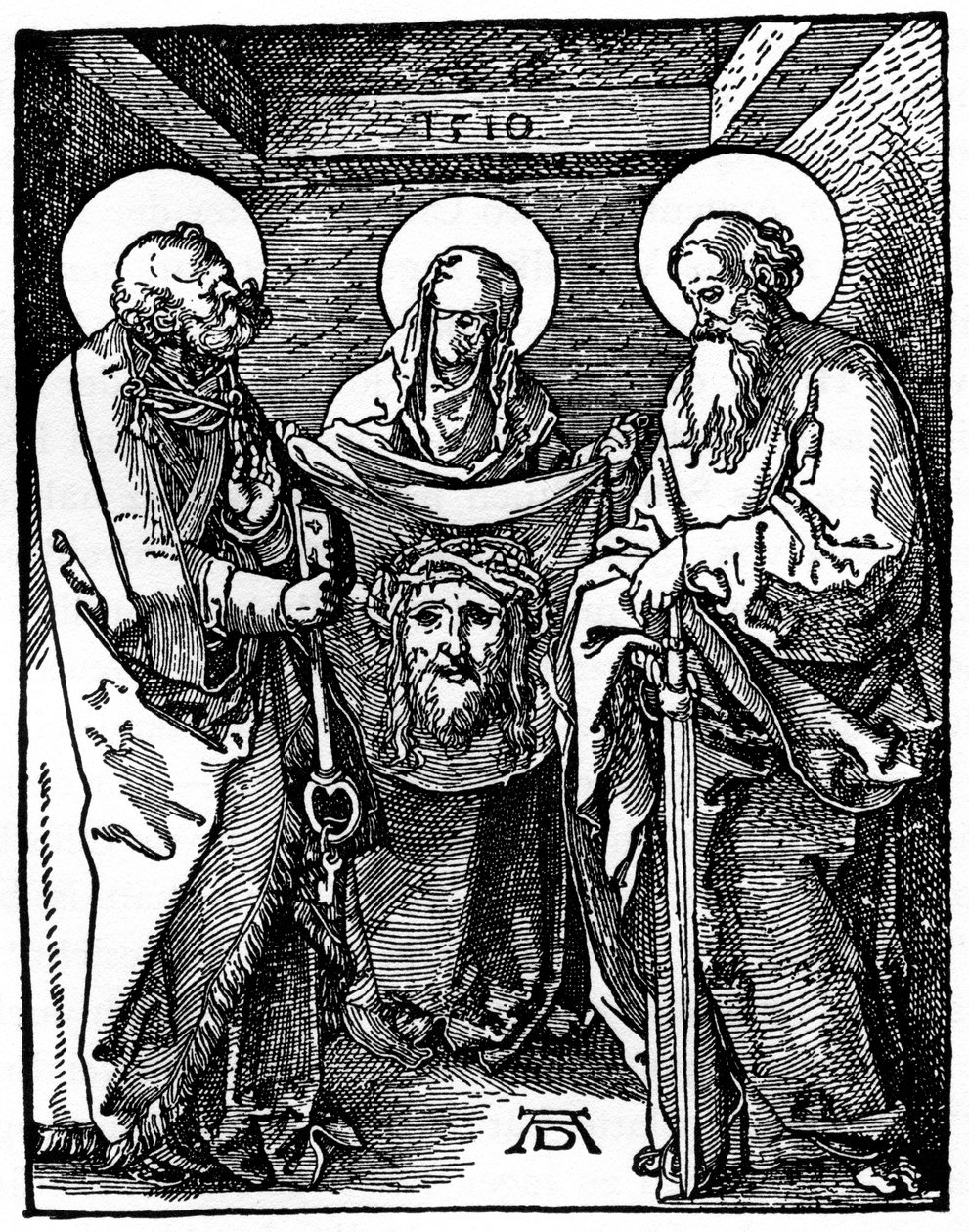 St Veronica med Sudarium mellom St Peter og Paul, 1510, 1936 av Albrecht Dürer