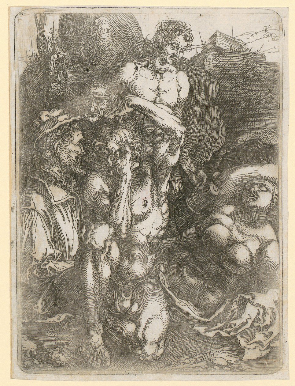 Studieark med fem figurer av Albrecht Dürer