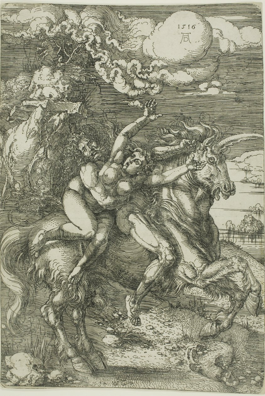 Bortføringen av proserpin på en enhjørning av Albrecht Dürer