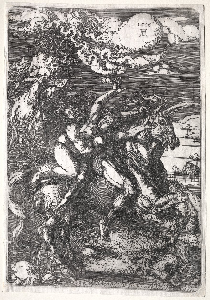 Bortføringen på en enhjørning av Albrecht Dürer