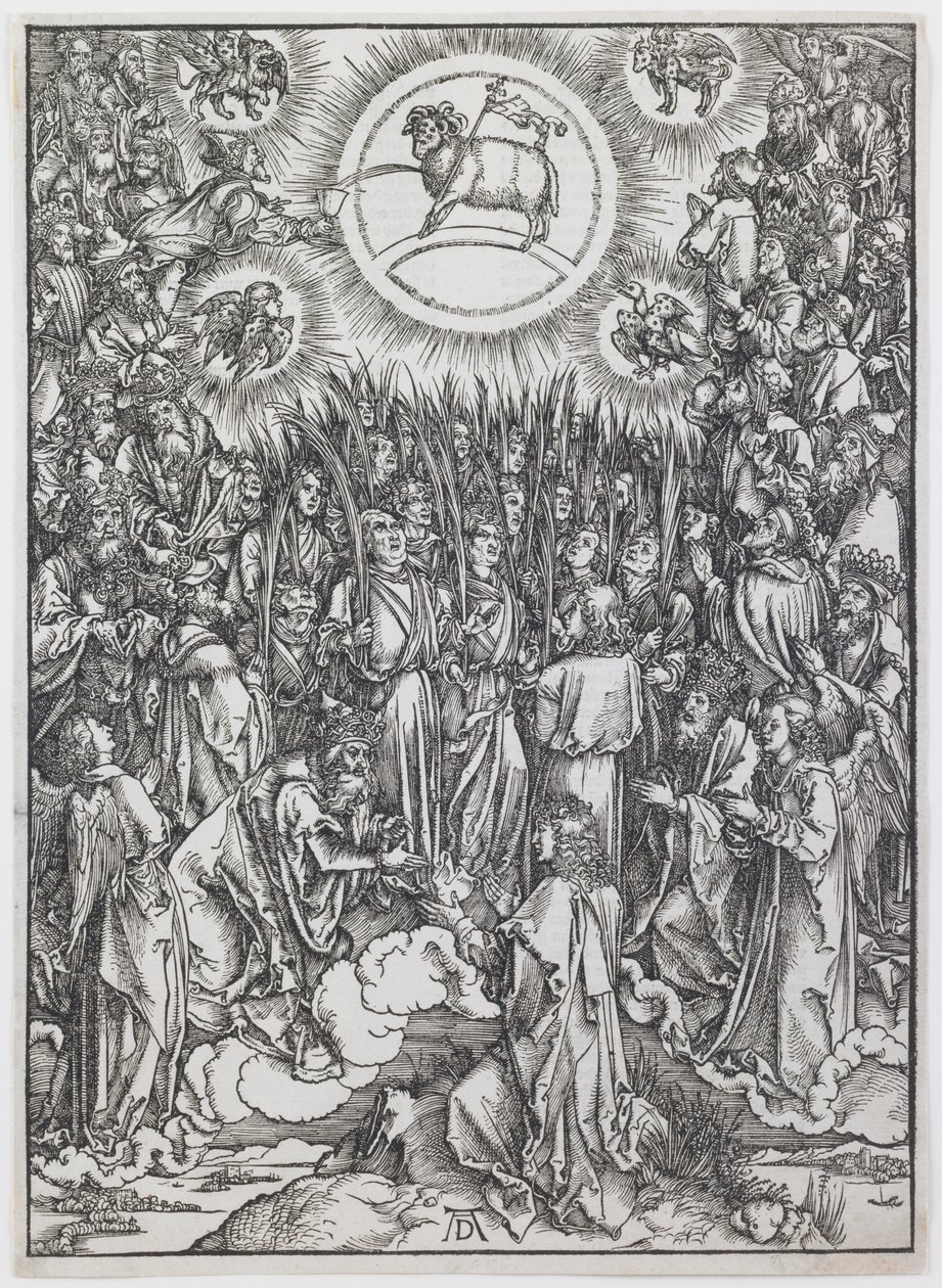 The Adoration of the Lamb, fra serien "The Apocalypse" av Albrecht Dürer