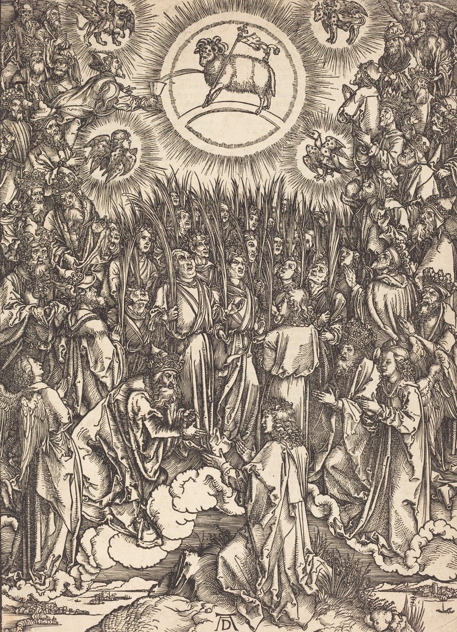 Tilbedelsen av Lammet, sannsynligvis ca. 14961498. av Albrecht Dürer