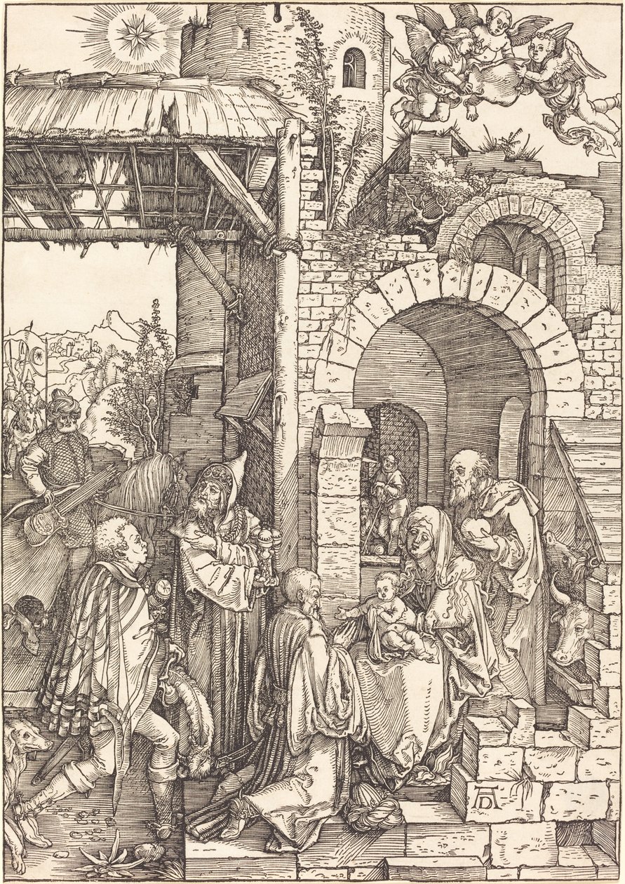 Tilbedelsen av magiene av Albrecht Dürer