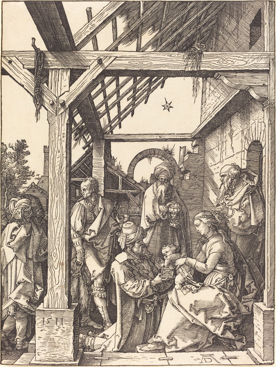 Tilbedelsen av magiene av Albrecht Dürer