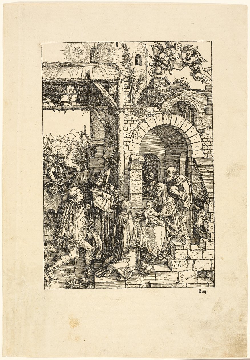 The Adoration of the Magi, fra The Life of the Virgin av Albrecht Dürer