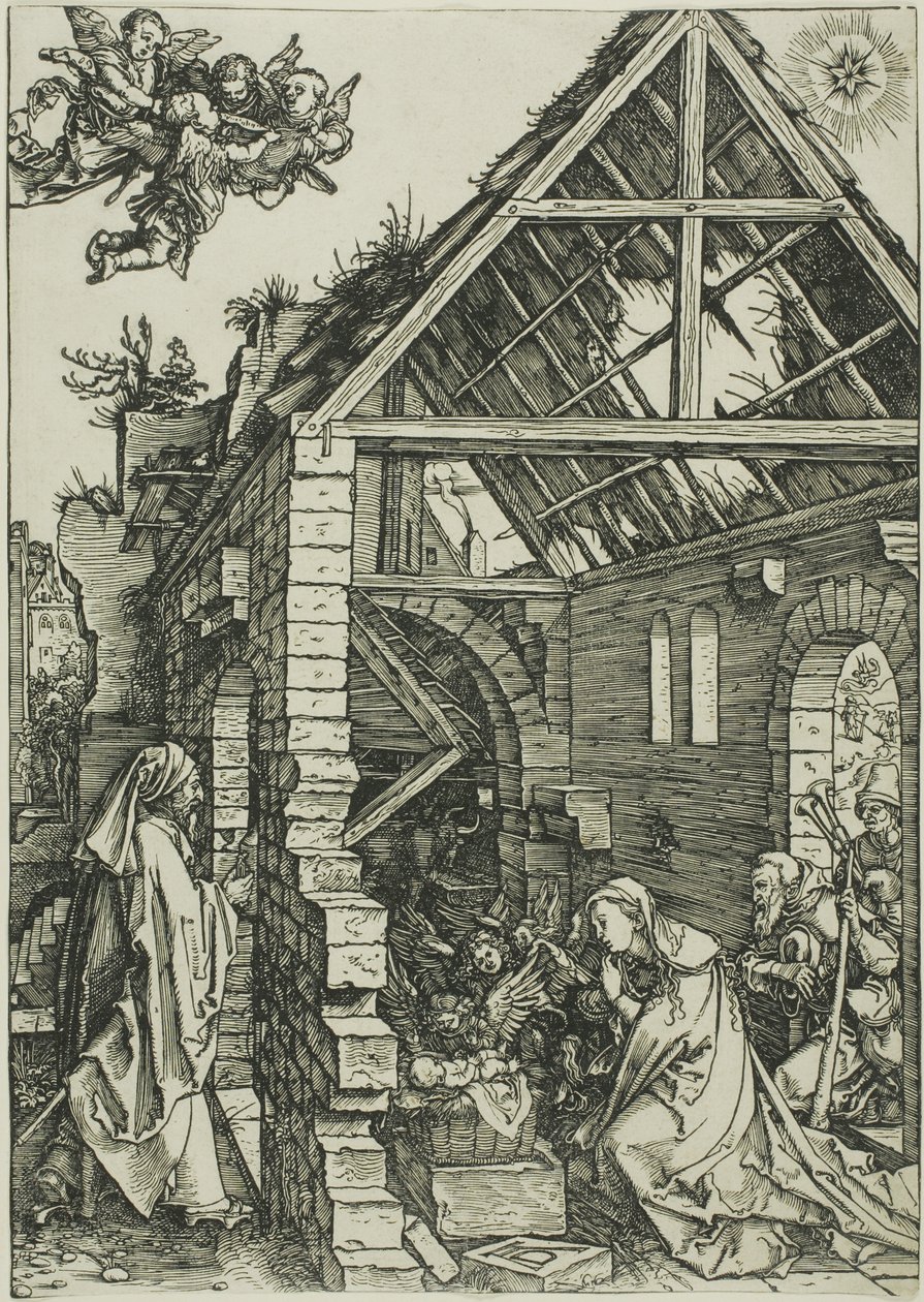 Hyrdenes tilbedelse, fra Jomfruens liv av Albrecht Dürer