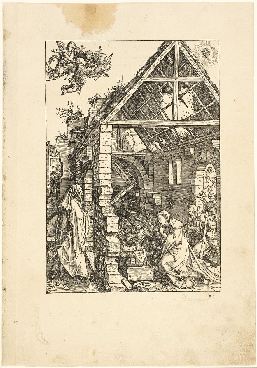 Hyrdenes tilbedelse, fra Jomfruens liv av Albrecht Dürer