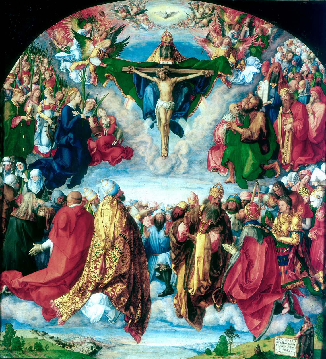 Tilbedelsen av treenigheten Landauer-altertavlen, 1511 av Albrecht Dürer