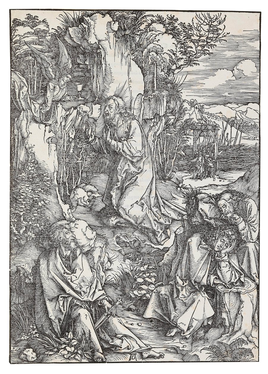 The Agony in the Garden, fra serien The Great Passion, ca. 1496. av Albrecht Dürer