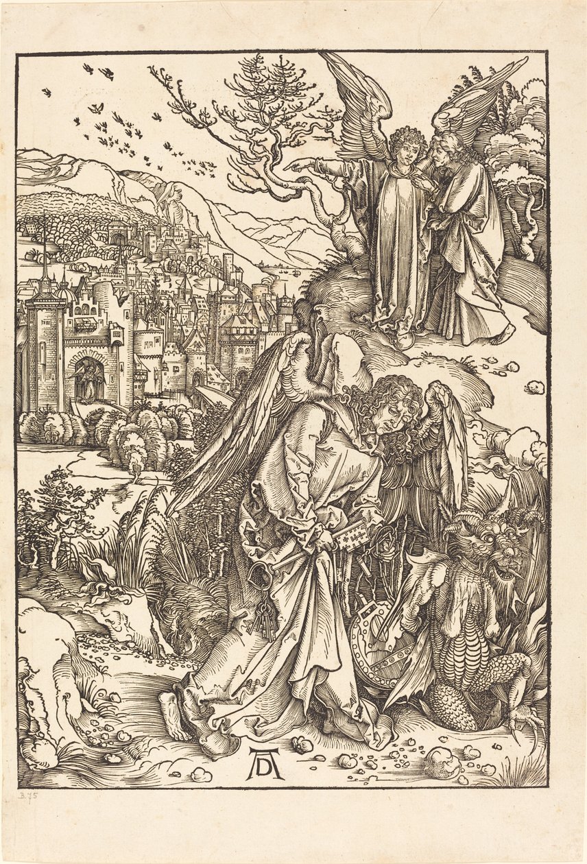 Engelen med nøkkelen til den bunnløse gropen av Albrecht Dürer
