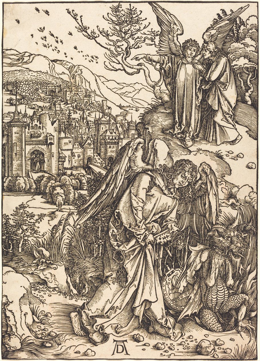 Engelen med nøkkelen til den bunnløse avgrunnen av Albrecht Dürer