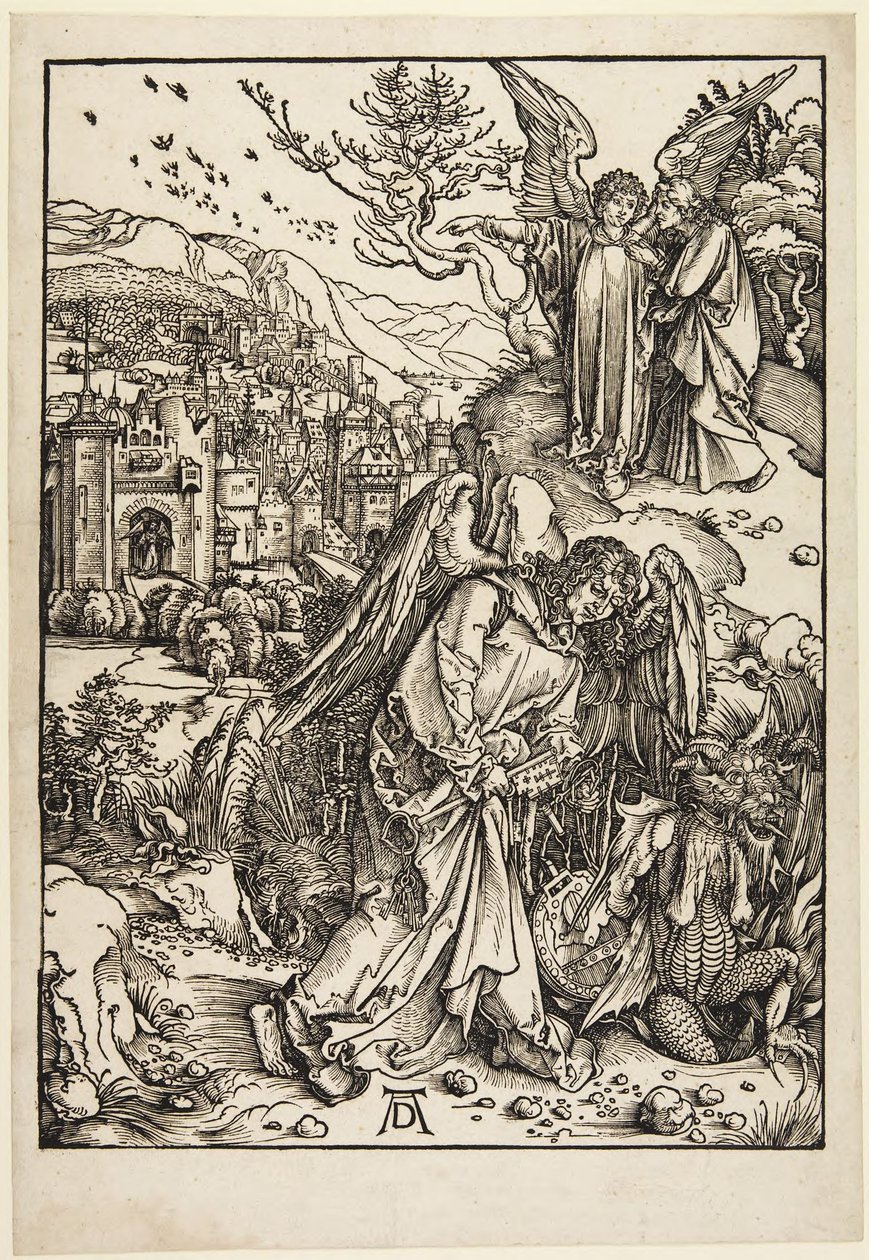 Engelen med nøkkelen til avgrunnen av Albrecht Dürer