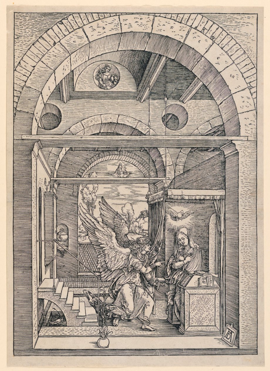 The Annunciation, fra serien Life of the Virgin av Albrecht Dürer