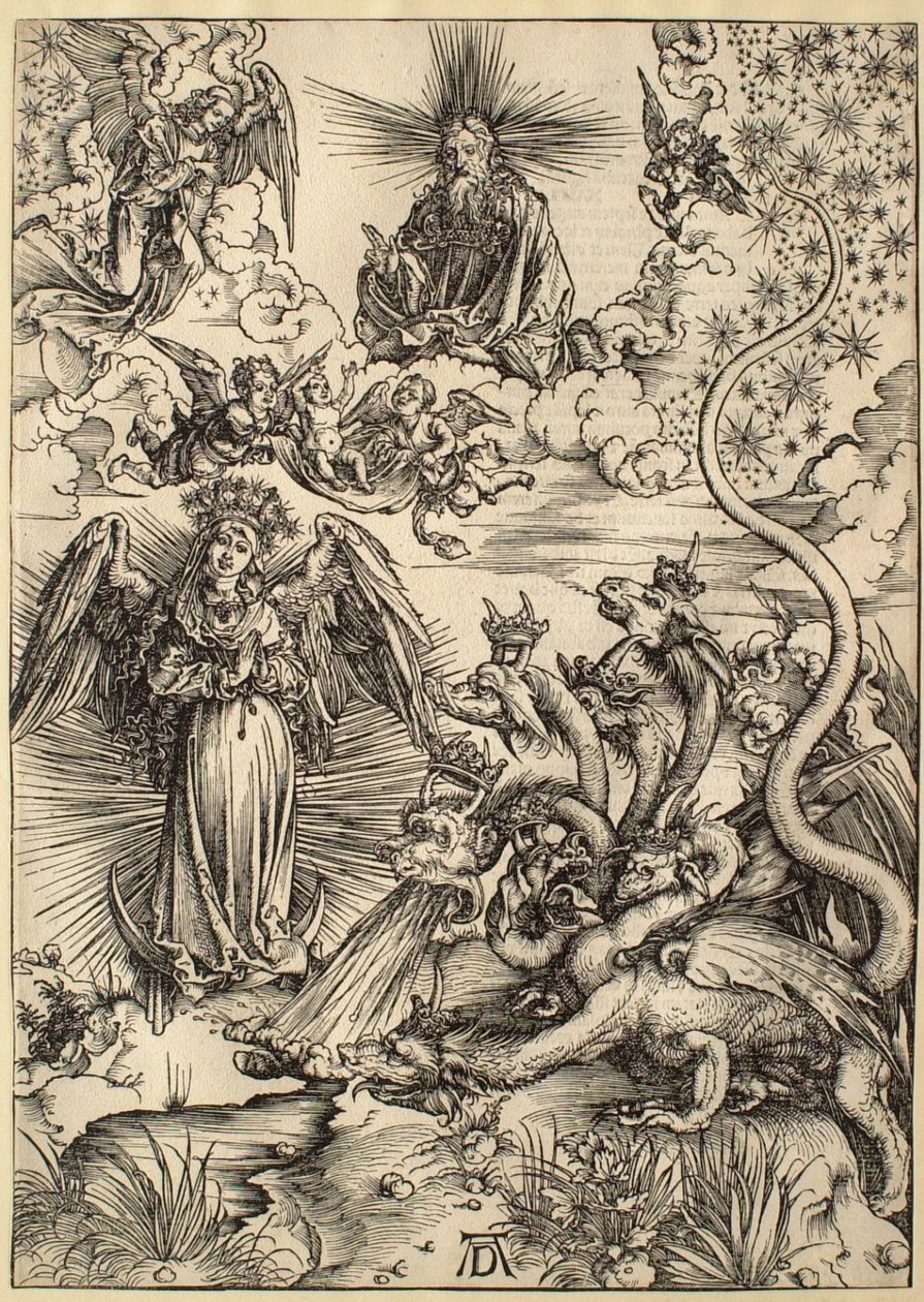 Apokalypsen: Den apokalyptiske kvinnen av Albrecht Dürer