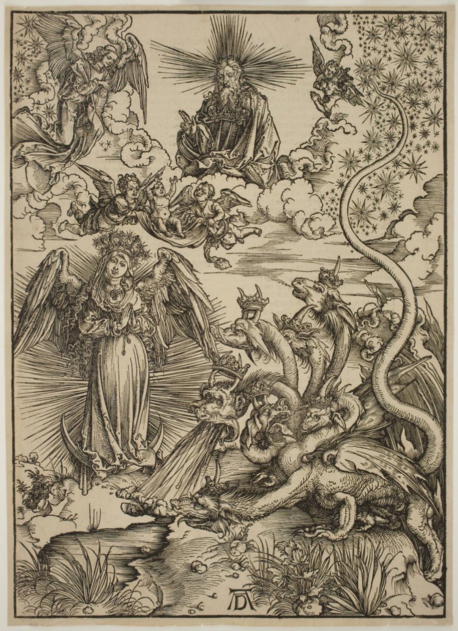 Den apokalyptiske kvinnen av Albrecht Dürer