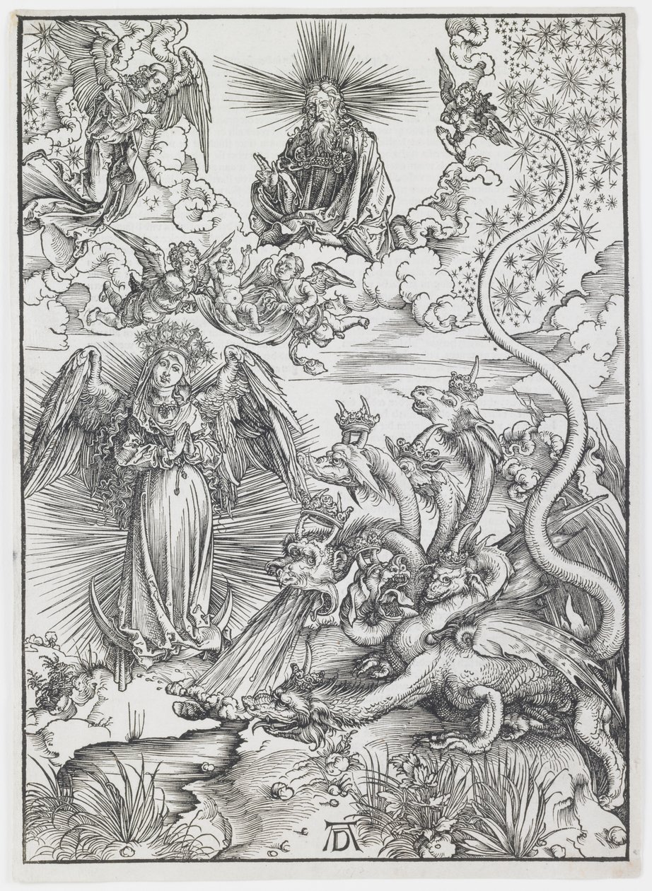 The Apocalyptic Woman, fra serien "The Apocalypse" av Albrecht Dürer
