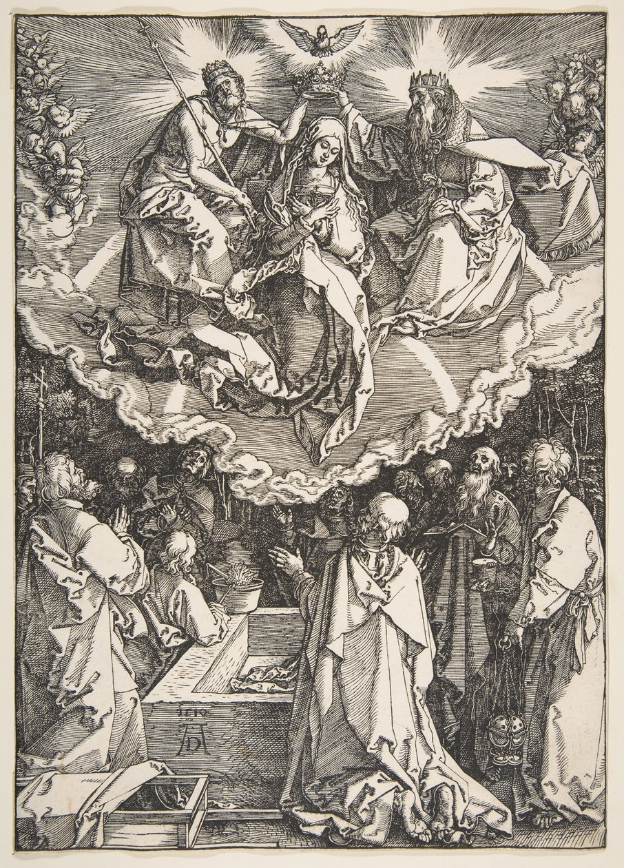 The Assumption and Coronation of the Virgin, fra The Life of the Virgin, 1510. av Albrecht Dürer