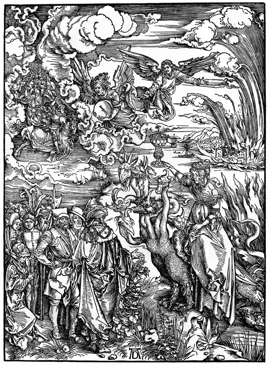 Den babylonske horen, 1498, 1936. av Albrecht Dürer