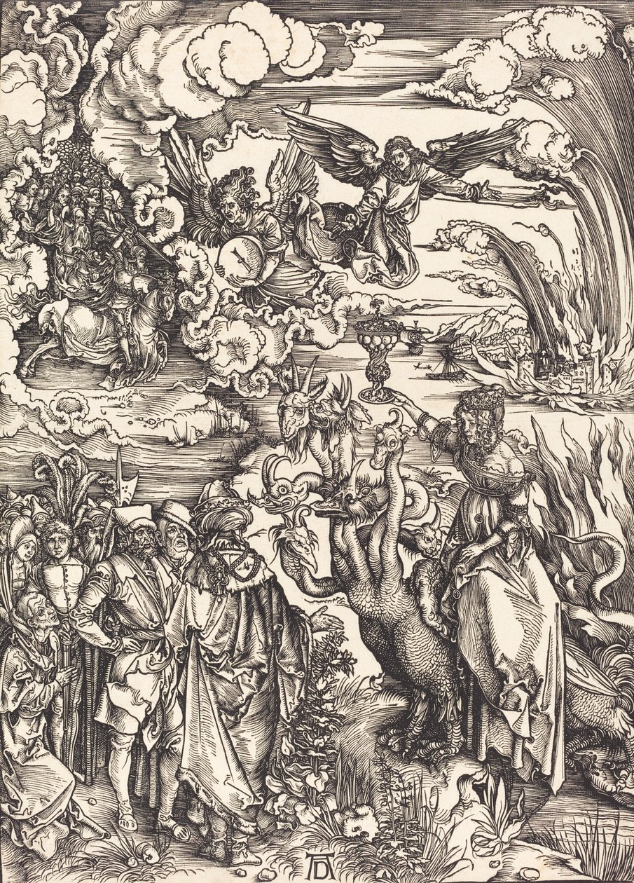 Den babylonske horen, sannsynligvis ca. 14961498. av Albrecht Dürer