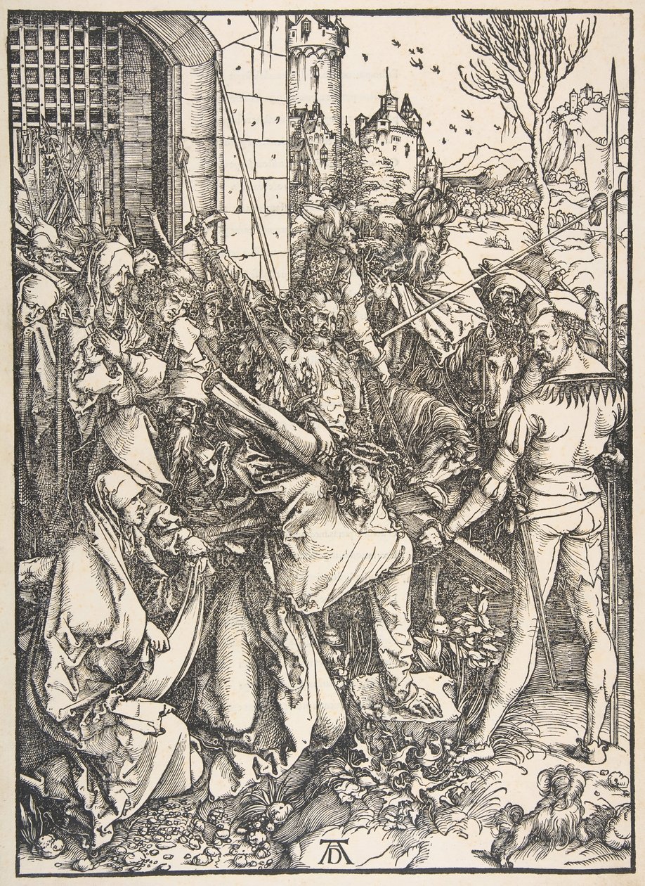 The Bearing of the Cross, fra The Large Passion.n.d. av Albrecht Dürer