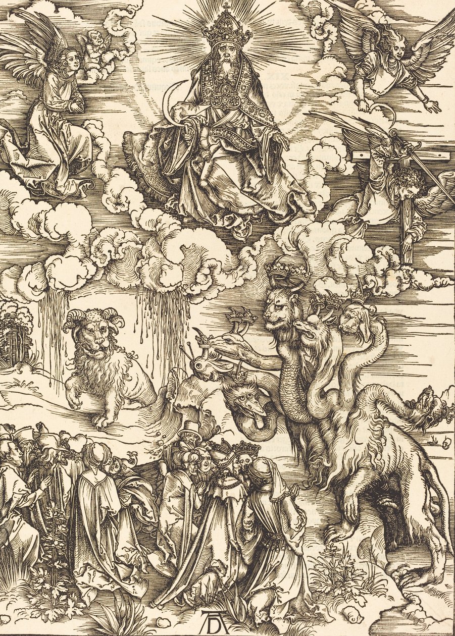 Udyret med to horn som et lam, 1498. av Albrecht Dürer