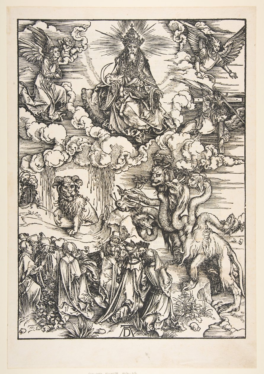 Udyret med to horn som et lam, fra The Apocalypse.n.d. av Albrecht Dürer