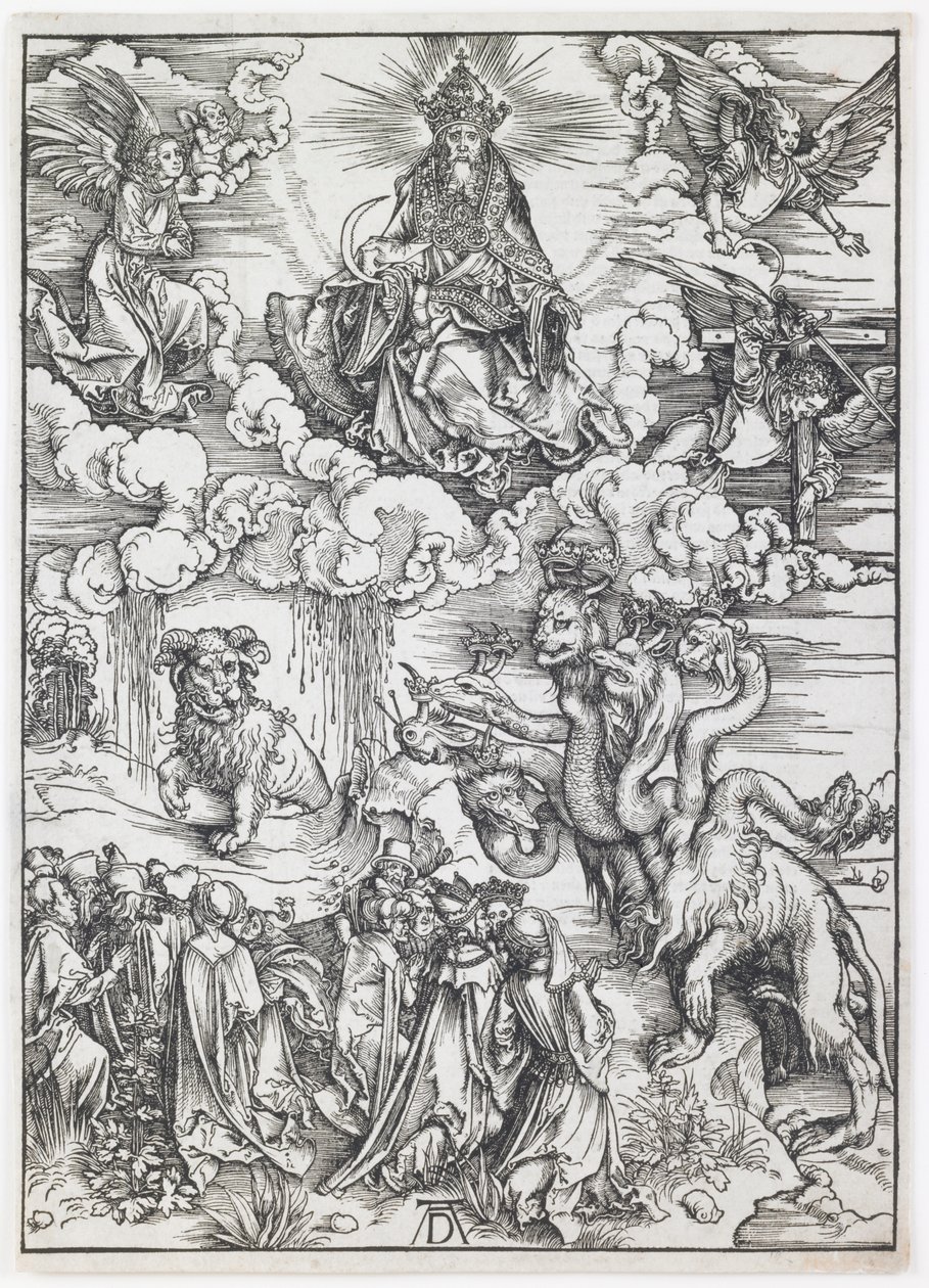 The Beast with Two Horns Like a Lamb, fra serien «The Apocalypse» av Albrecht Dürer