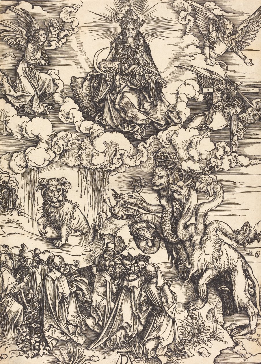 Udyret med to horn som et lam, sannsynligvis ca. 14961498. av Albrecht Dürer