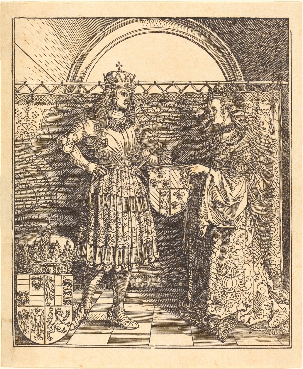 Forlovelsen til Maximilian med Maria av Burgund av Albrecht Dürer