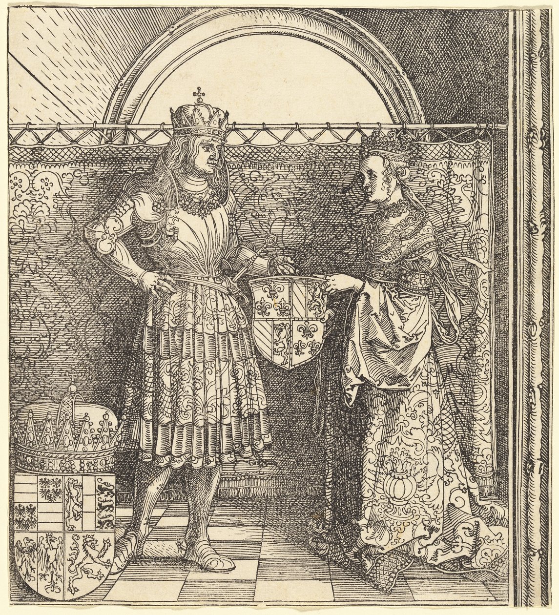 Forlovelsen til Maximilian med Maria av Burgund av Albrecht Dürer