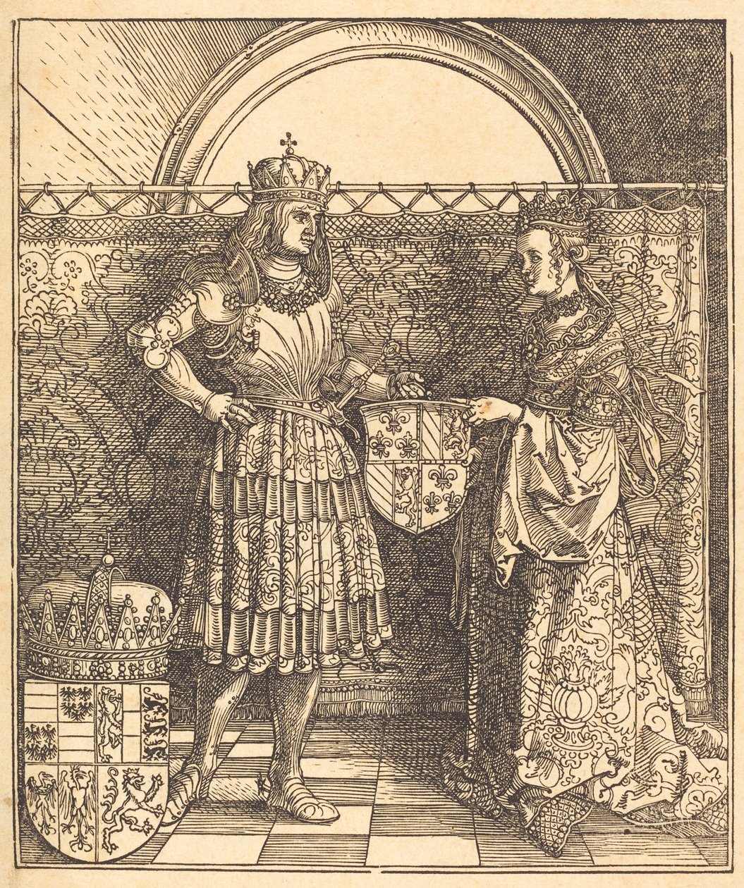 Forlovelsen til Maximilian med Maria av Burgund, 1515. av Albrecht Dürer