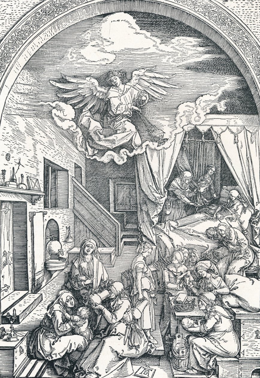 Jomfru Marias fødsel, c1503-1504, 1906 av Albrecht Dürer