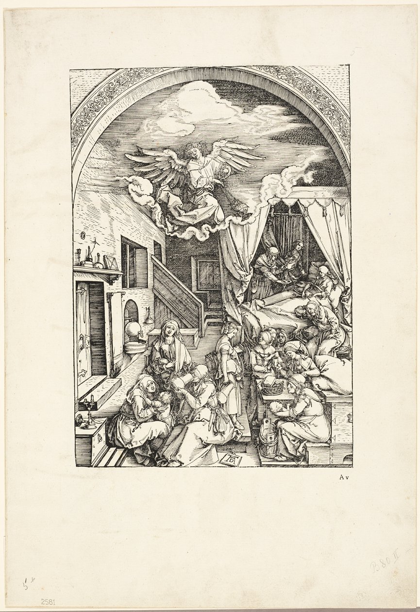 The Birth of the Virgin, fra The Life of the Virgin av Albrecht Dürer