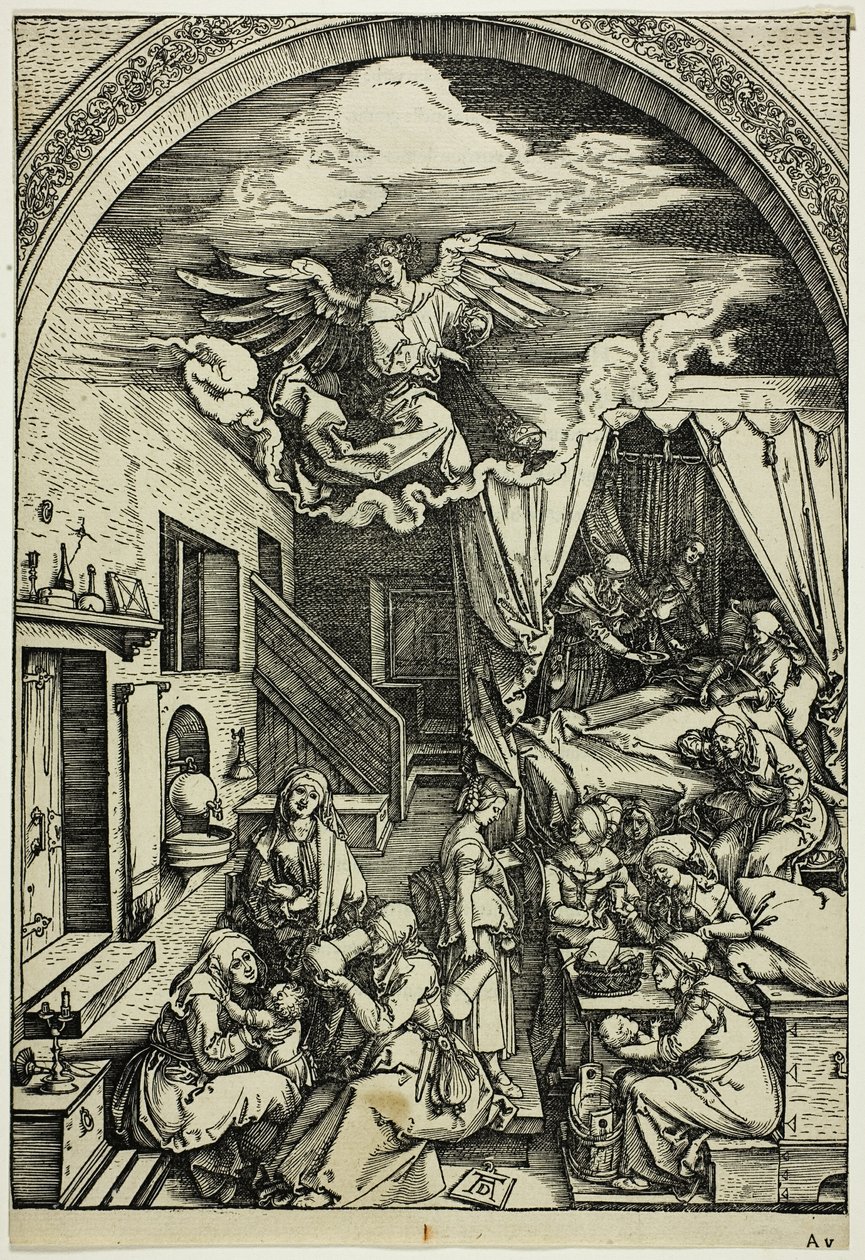 The Birth of the Virgin, fra The Life of the Virgin av Albrecht Dürer