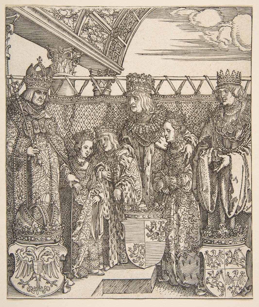 Prinsekongressen i Wien, fra triumfbuen til keiser Maximilian I, 1515. av Albrecht Dürer
