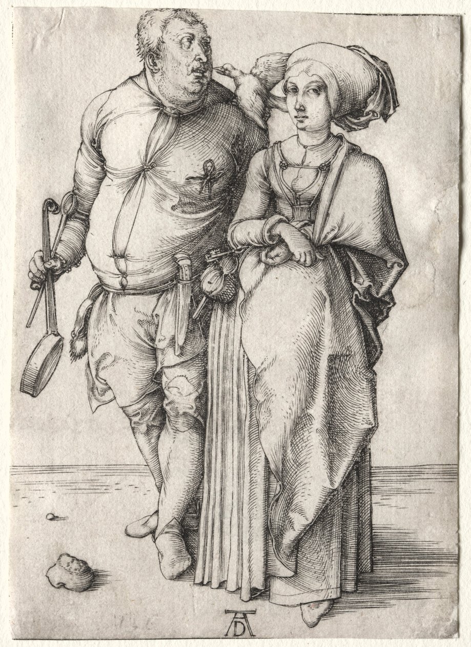 Kokken og hans kone, sannsynligvis 1497. av Albrecht Dürer