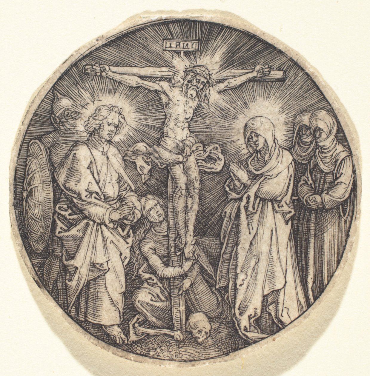 Korsfestelsen kalte Maximilians sverdpommel, ca. 1518. av Albrecht Dürer