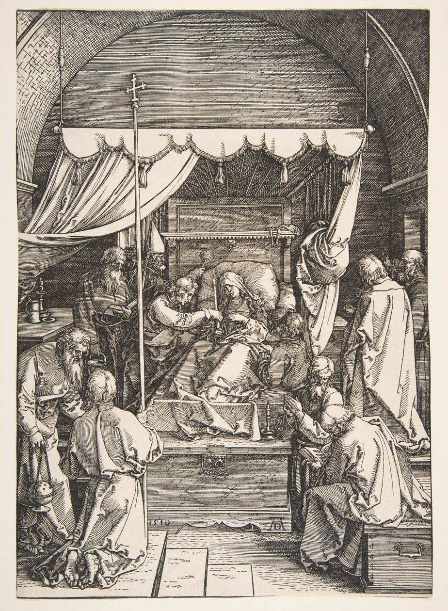 The Death of the Virgin, fra The Life of the Virgin, 1510. av Albrecht Dürer