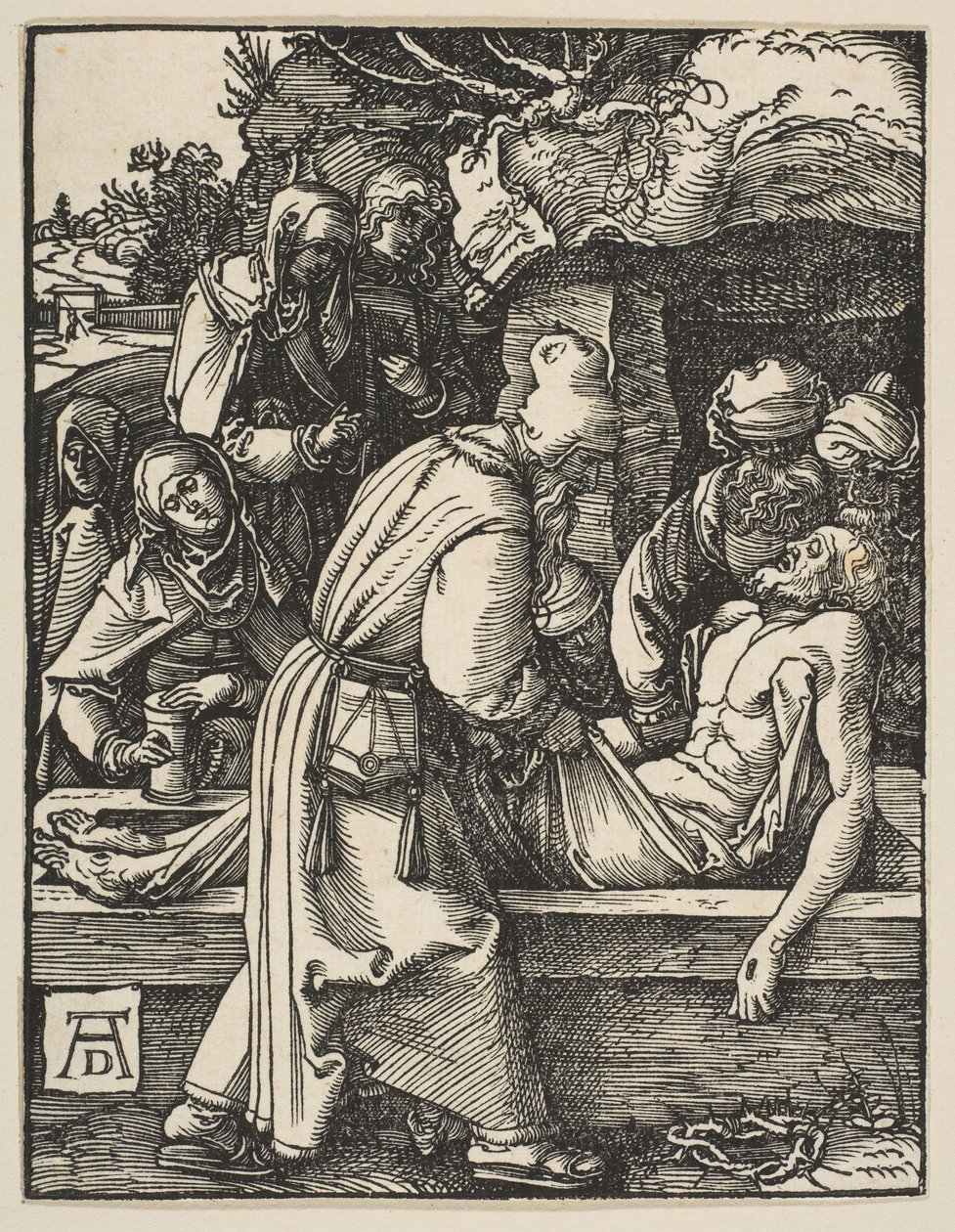Deponeringen, fra The Small Passion, ca. 1509. av Albrecht Dürer