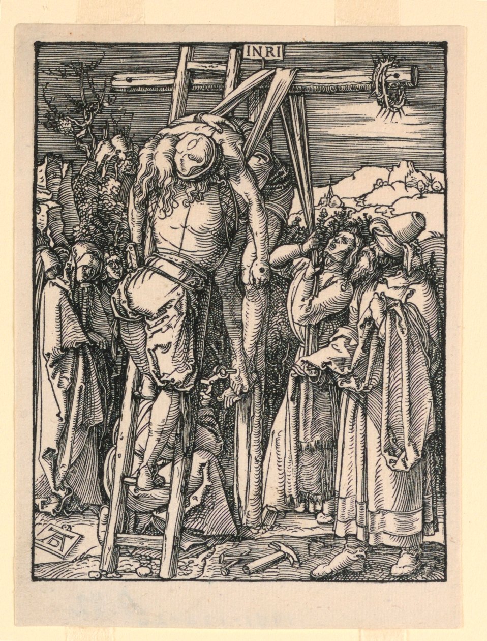 Nedstigningen fra korset (The Deposition), fra The Little Passion Series av Albrecht Dürer