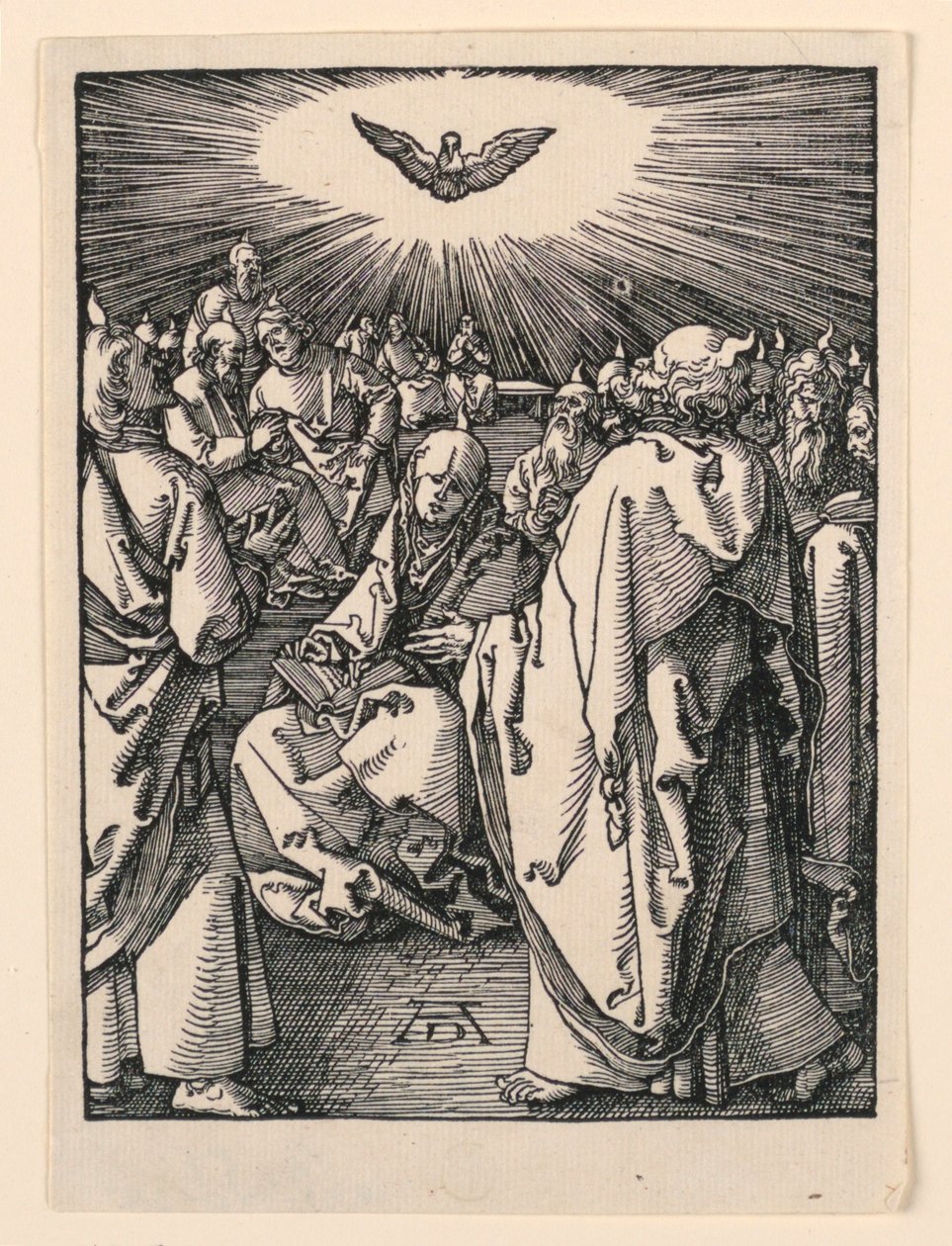 Den hellige ånds nedstigning (Pinsen), fra The Little Passion-serien av Albrecht Dürer
