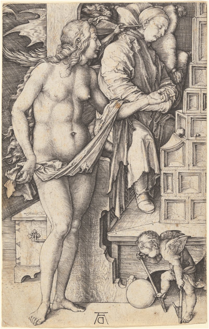 Legens drøm (Den lediges fristelse) av Albrecht Dürer