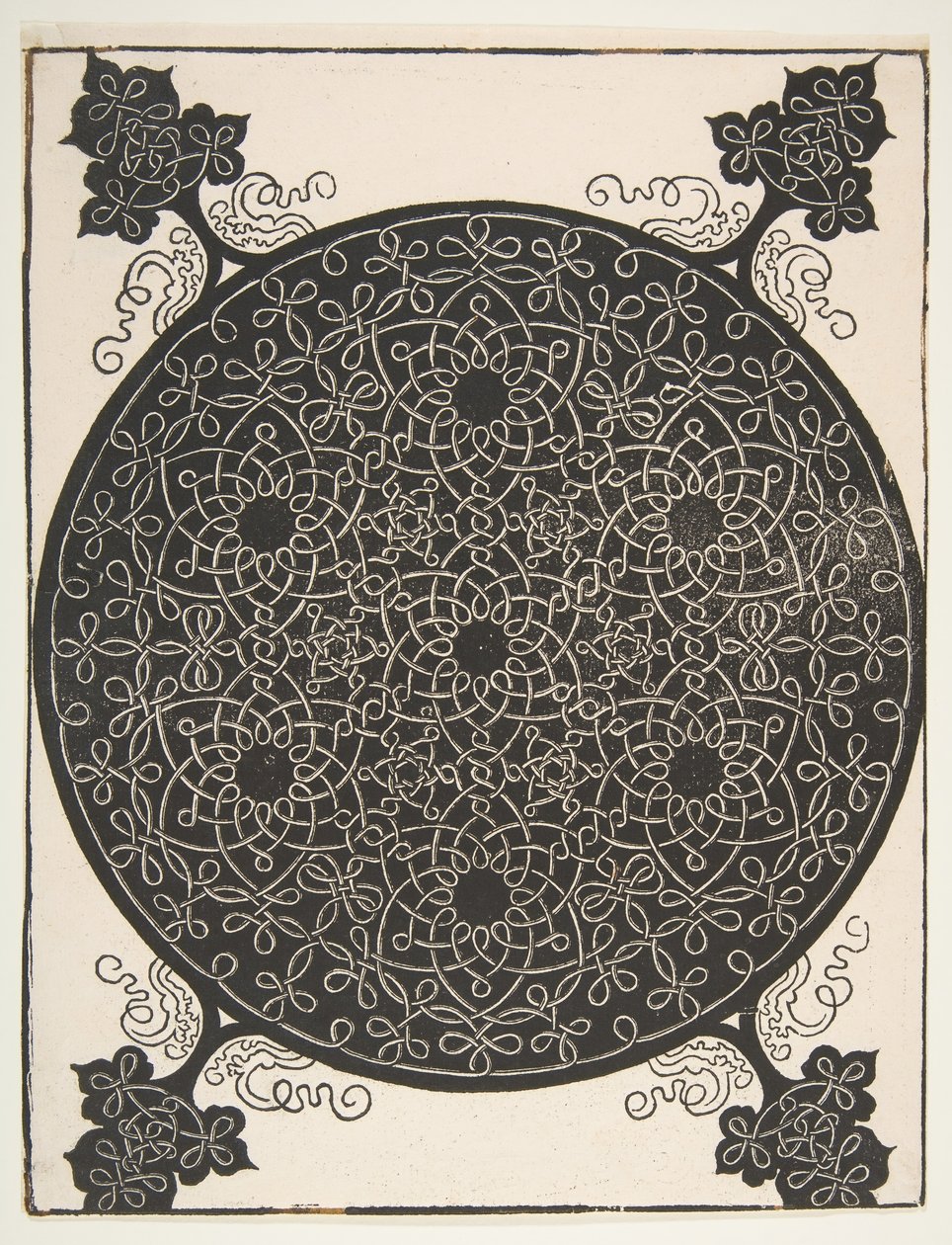 Den femte knuten. Interlaced Roundel med syv sekstakkede stjerner, 1521 før. av Albrecht Dürer