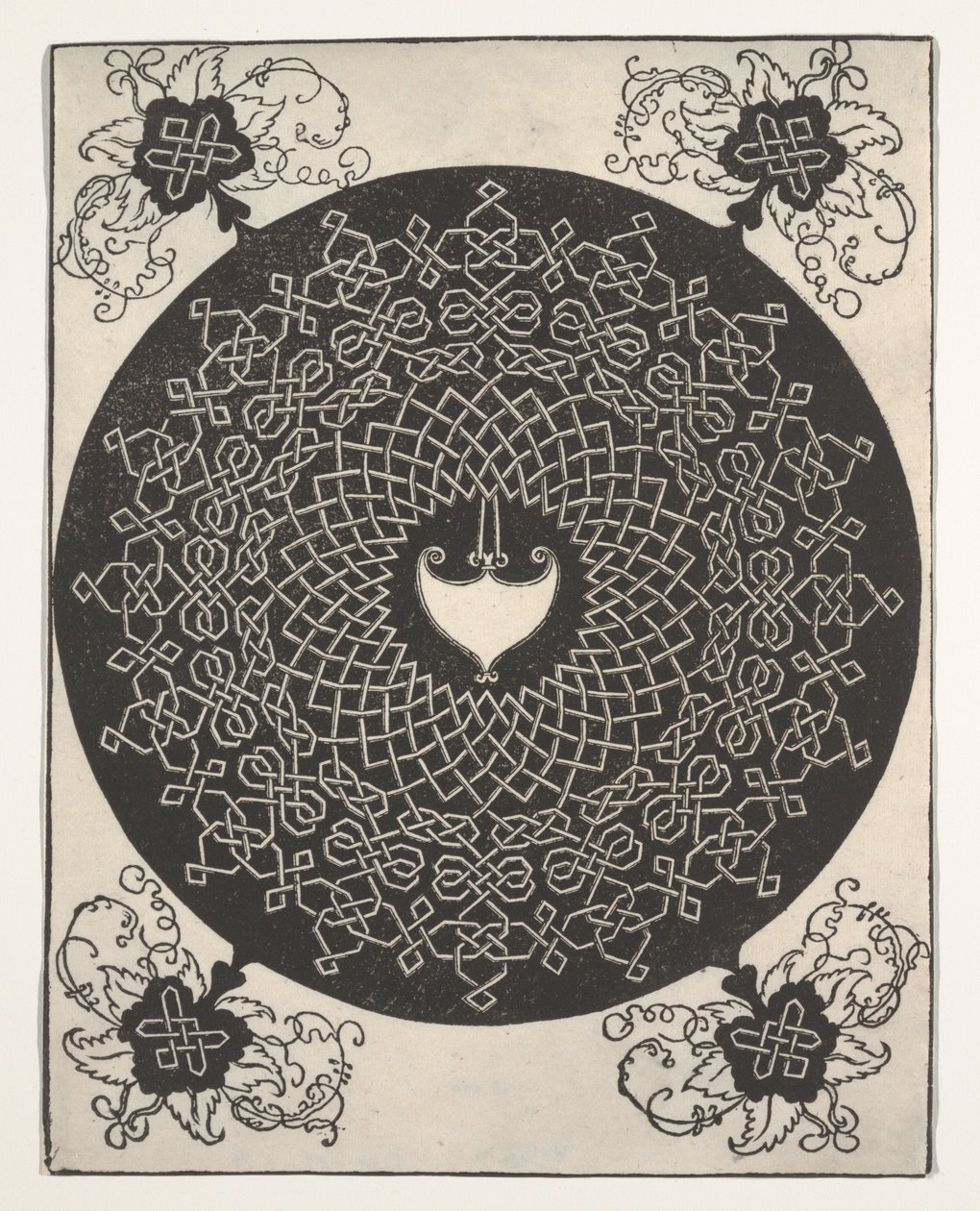 Den første knuten (interlace-mønster med hvit medaljong) av Albrecht Dürer