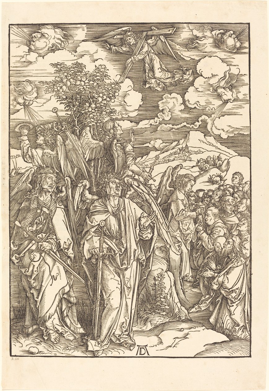 De fire englene som holder vindene av Albrecht Dürer