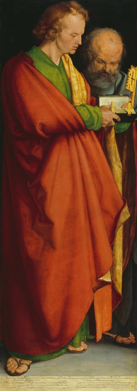 Die vier Apostel: Heilige Johannes und Petrus av Albrecht Dürer