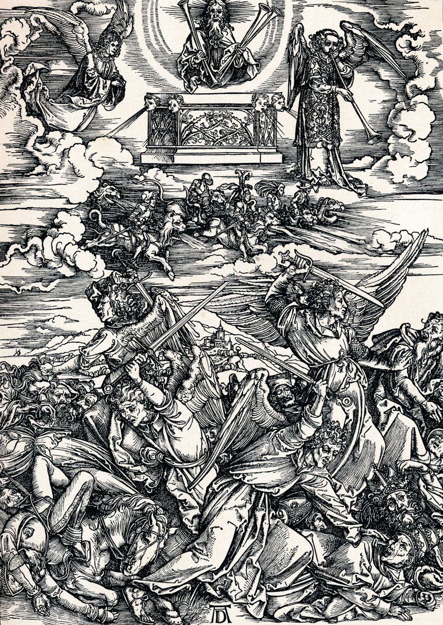 The Four Avenging Angels, 1498 1906 av Albrecht Dürer