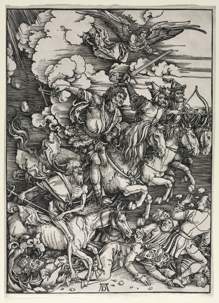 The Four Horsemen, fra The Apocalypse, ca. 1498. av Albrecht Dürer
