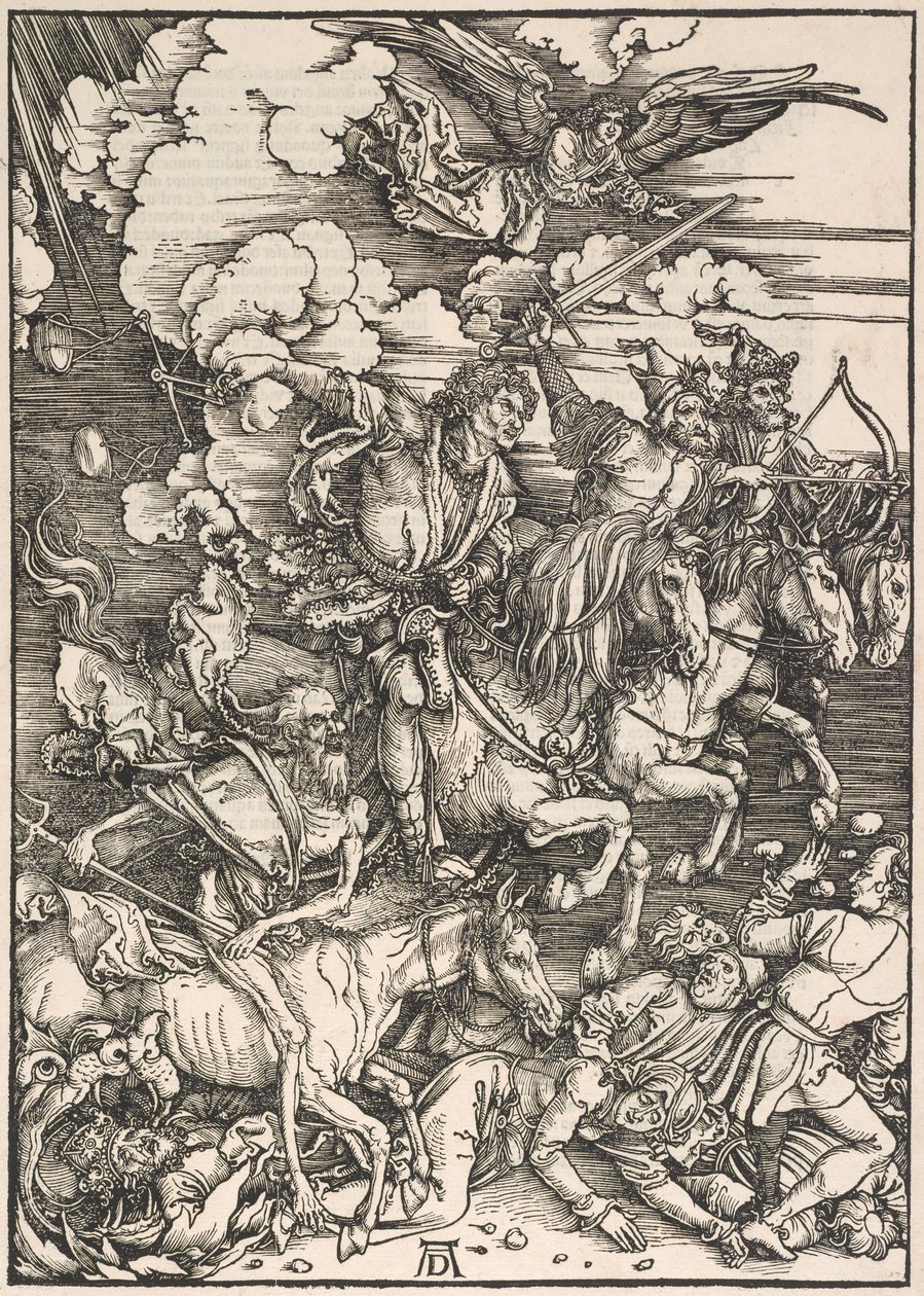 The Four Horsemen, fra The Apocalypse of St. John, 1497-98 av Albrecht Dürer